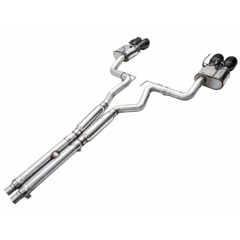 AWE 2024 Ford Mustang Dark Horse S650 RWD SwitchPath Catback Exhaust w/ Quad Diamond Black Tips