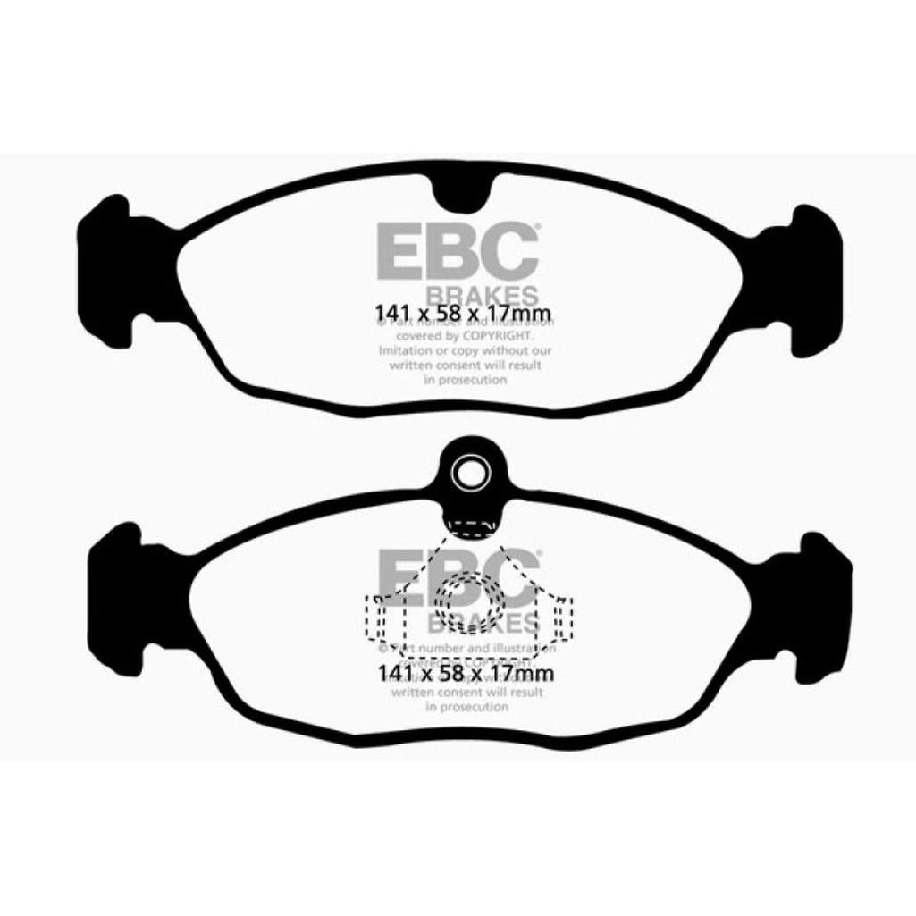 EBC Redstuff Ceramic Low Dust Brake Pads for Jaguar XJ8 and XJR – Part No. DP31198C