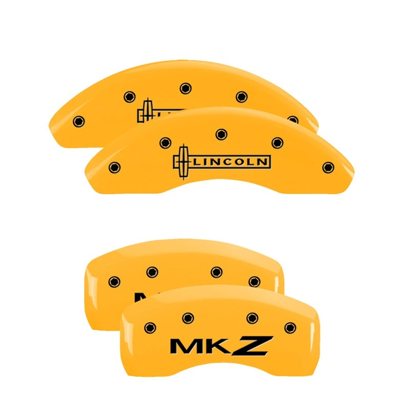 MGP Yellow Aluminum Caliper Covers for Lincoln MKZ and Zephyr * Set of 4
