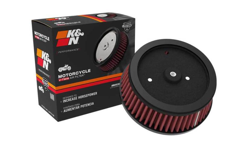 K&N Round Tapered 6.25in Base OD x 5.5in Top OD x 2.125in H Replacement Filter for Harley Davidson-SR1 Performance