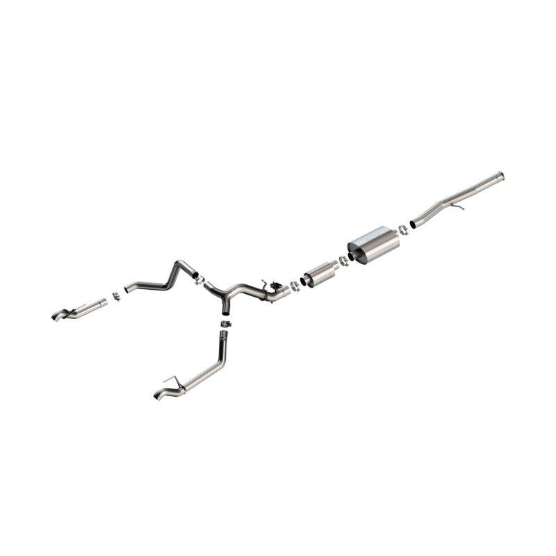 Borla 2024 Chevy Silverado 1500 6.2L V8 S-Type Catback Exhaust w/ Simulator (Use Fact. Fascia Tips)