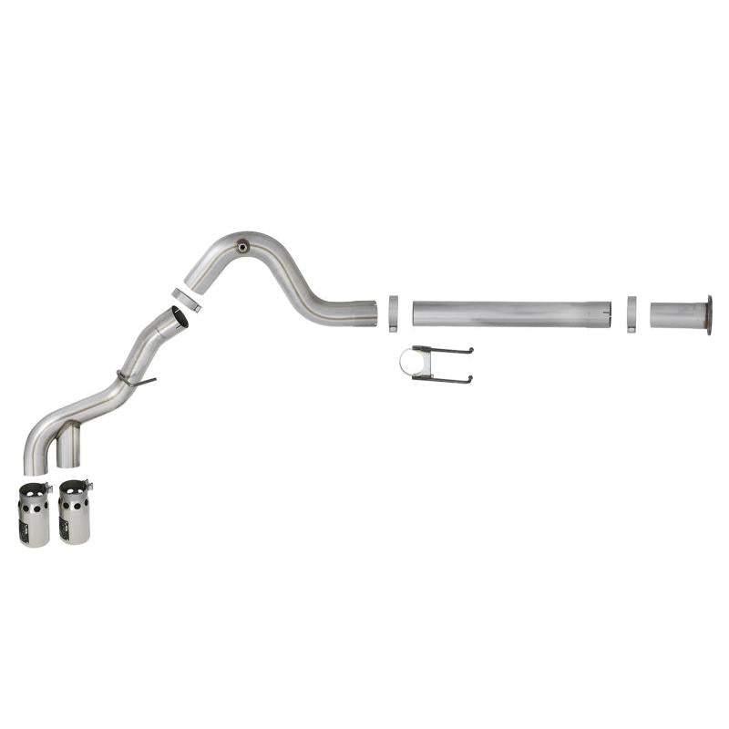 aFe Power 15-16 Ford F250/F350 6.7L Diesel Rebel XD 4in 409 SS DPF-Back Exhaust System - Pol Tips-SR1 Performance