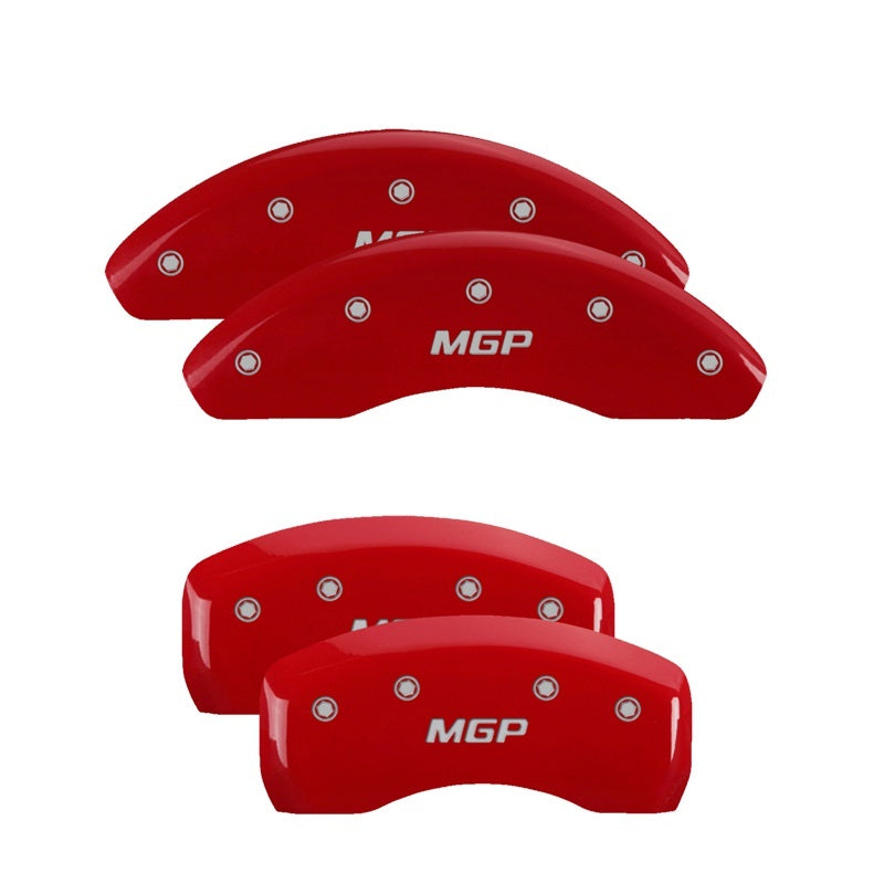 MGP 4-Piece Caliper Covers for 2006 Mini Cooper * Red Finish with Silver Engraving