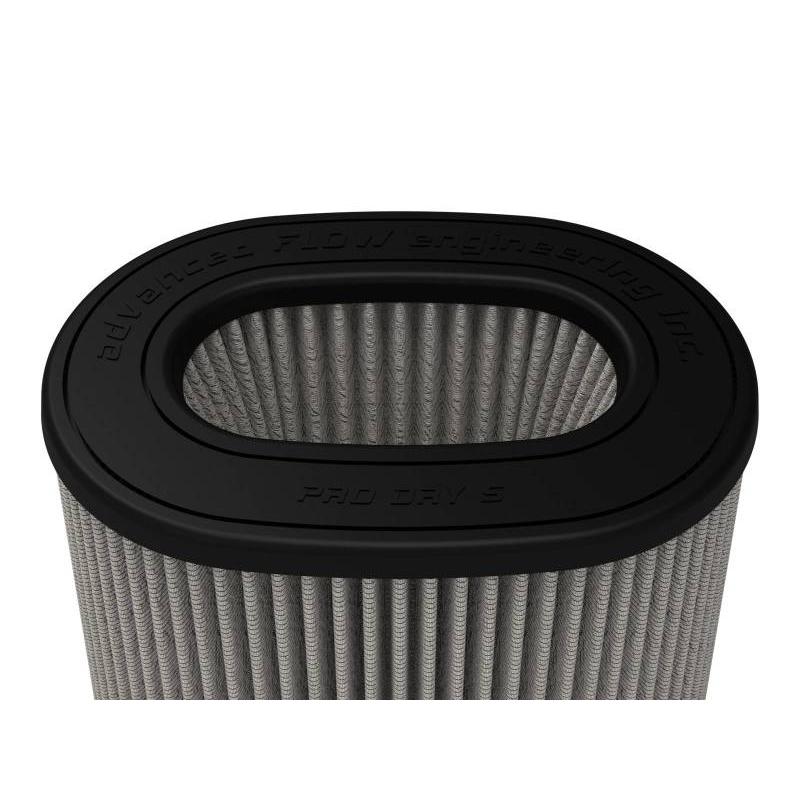 aFe MagnumFLOW Pro DRY S Air Filter (6-3/4 x 4-3/4)in F x (8-1/2 x 6-1/2)in B x (7-1/4 x 5)in T-SR1 Performance