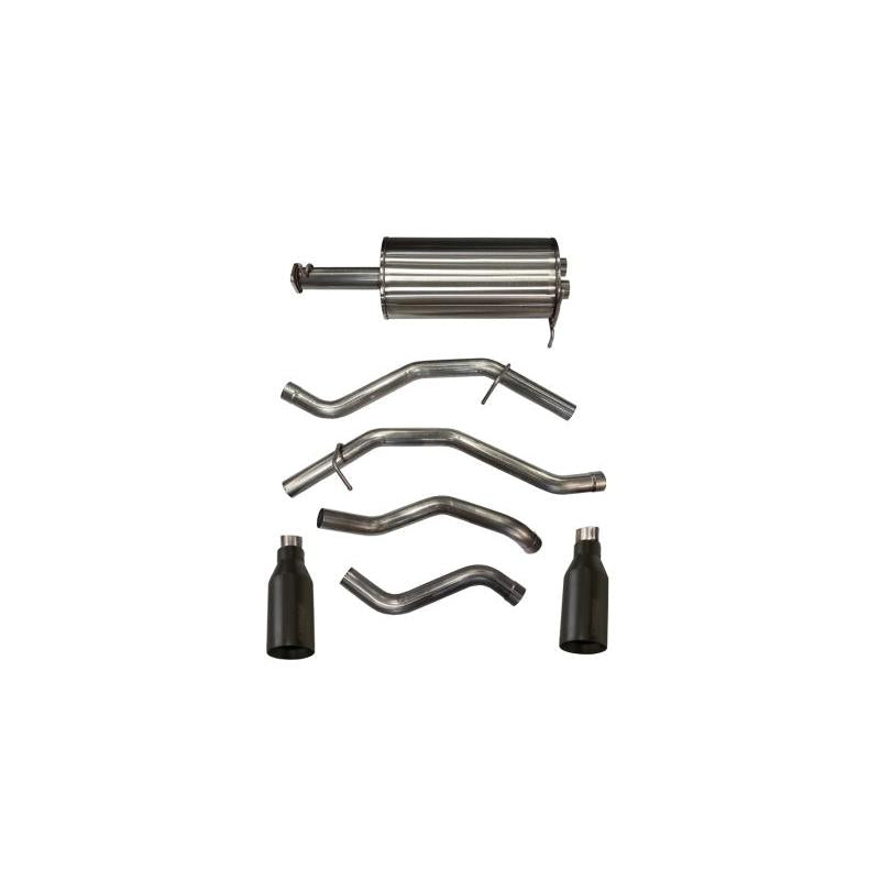 Corsa 2019-24 Ram 1500 5.7L Crew Cab w/ 57in or 76in Bed Cat-Back Dual Rr Exit 5in Blk CerakoteTips-SR1 Performance