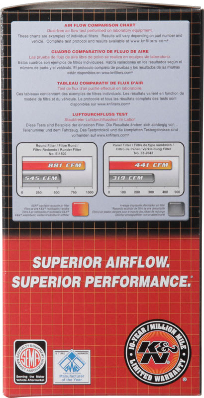 K&N Marine 8in ID x 9in OD x 2.75in H Round Straight Flame Arrestor-SR1 Performance