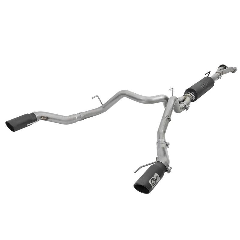 aFe MACH Force-Xp 3in to 3-1/2in 304 SS Cat-Back Exhaust w/Black Tip 17-18 Ford F-150 Raptor V6 3.5L-SR1 Performance