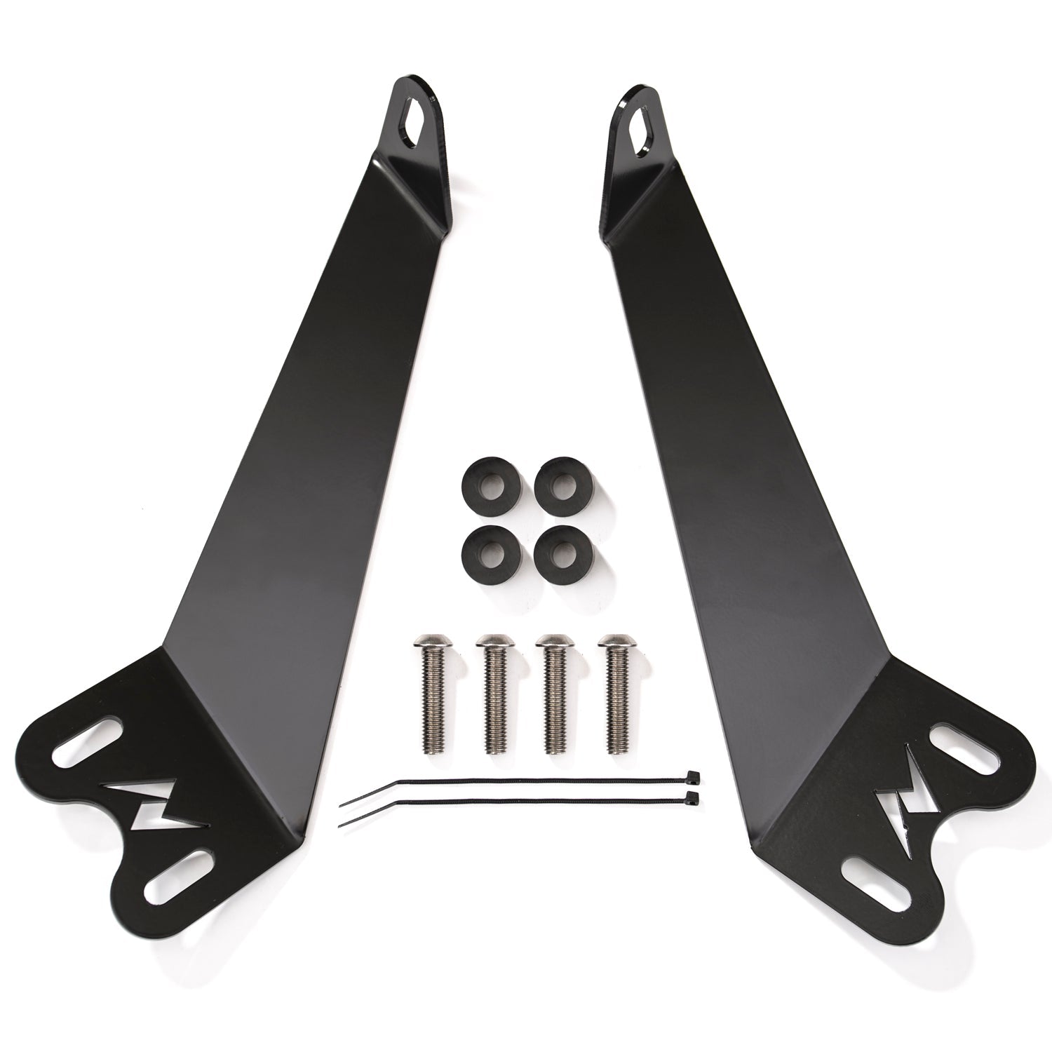 JEEP WRANGLER (JK) 07-18 HOOD MOUNTING BRACKETS FOR ANZO 12" LED LIGHT BAR (881026)
