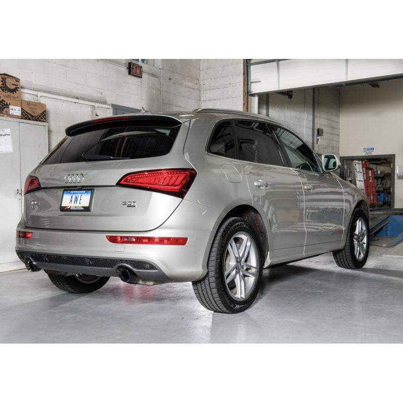 AWE Tuning Audi 8R Q5 3.0T Touring Edition Exhaust Dual Outlet Diamond Black Tips