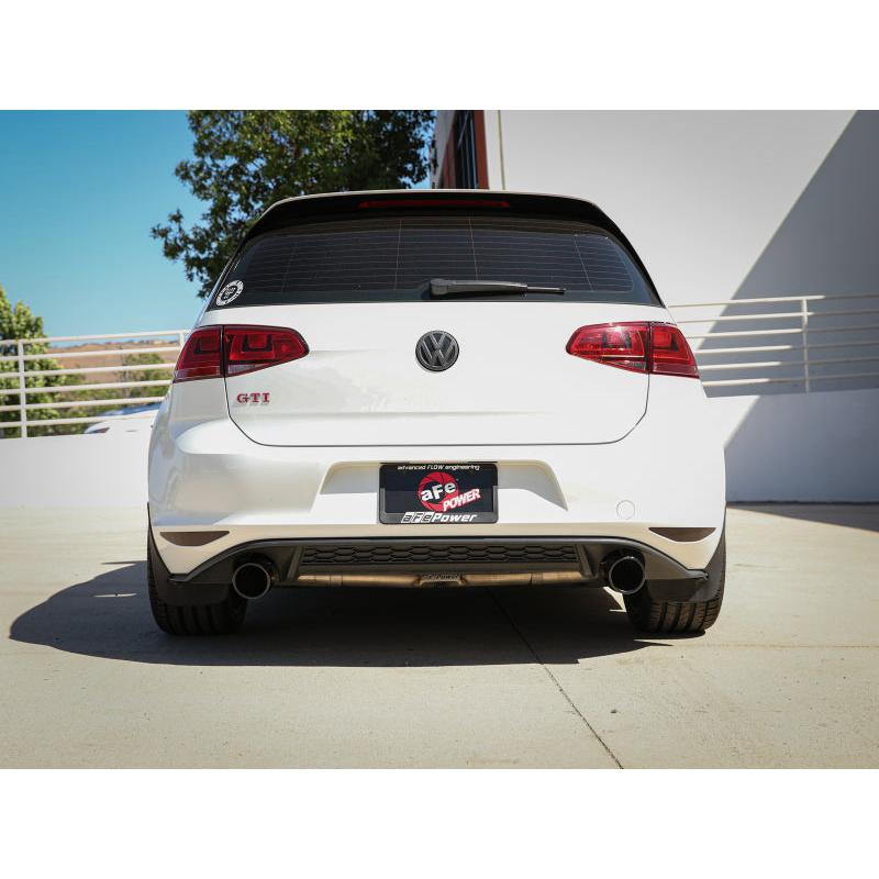 aFe MACHForce XP 3in-2.5in SS Exhaust Cat-Back 15-17 Volkswagen GTI (MKVII) L4-2.0L (t) - Black-SR1 Performance
