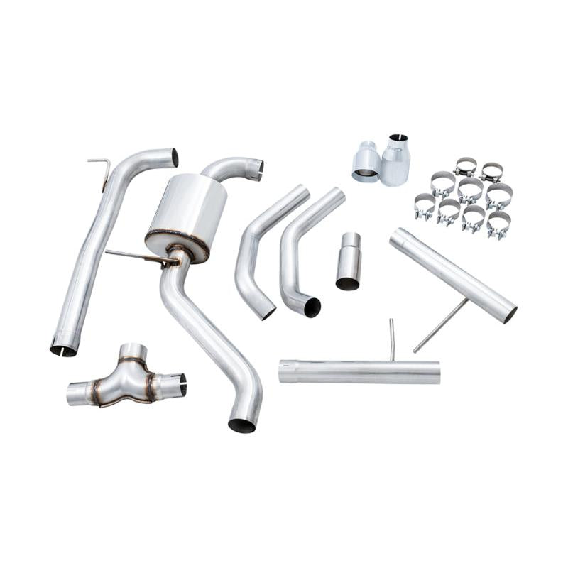 AWE Tuning 18-21 Volkswagen Jetta GLI Mk7 Track Exhaust - Chrome Silver Tips (Fits High-Flow DP)