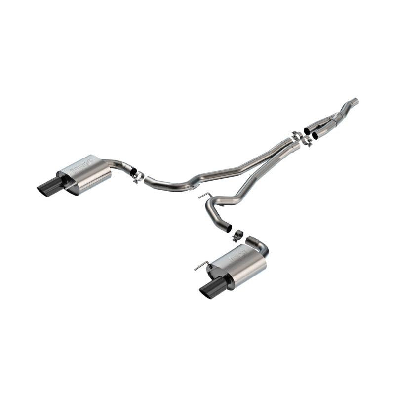 Borla 2024 Ford Mustang 2.3L Ecoboost 2.50 S-TYPE Black Chrome Catback Exhaust - Non-Active