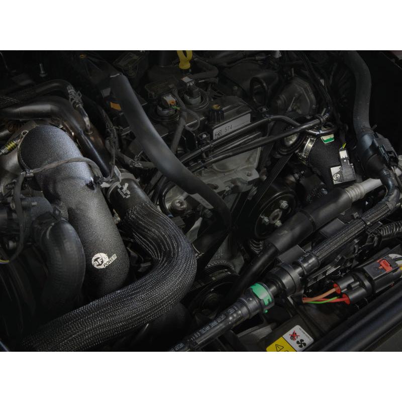 aFe Power 21-22 Ford Bronco L4-2.3L (t) BladeRunner 3 IN Aluminum Hot Charge Pipe Black-SR1 Performance