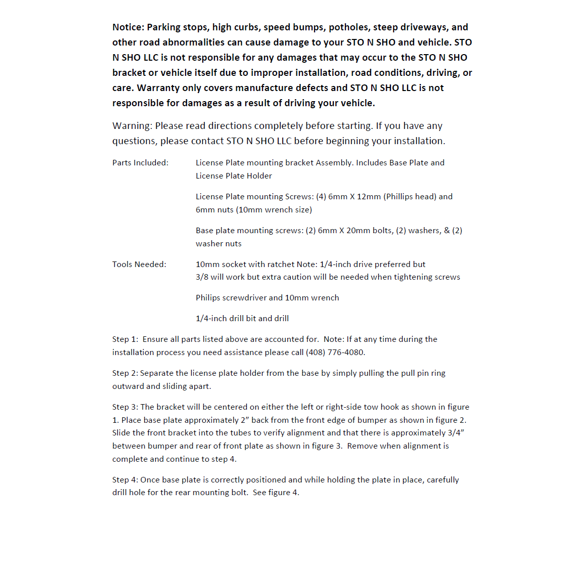 2015 Ford F-150 License Plate Frame Bracket-SR1 Performance