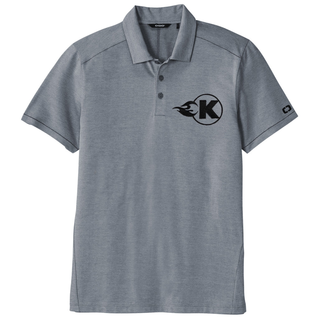 Grey Polo with Black K-Flame - XL
