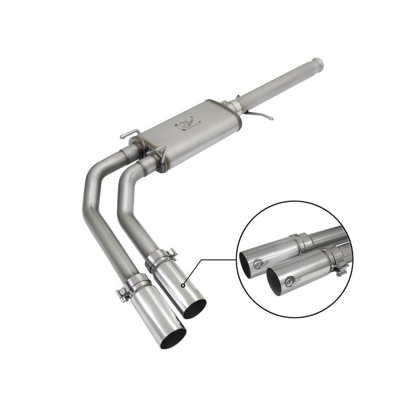 aFe Rebel Series CB 3in Middle Side Exit SS Exht w/Polish Tips 09-16 Chevy Silverado/GMC Sierra 1500-SR1 Performance