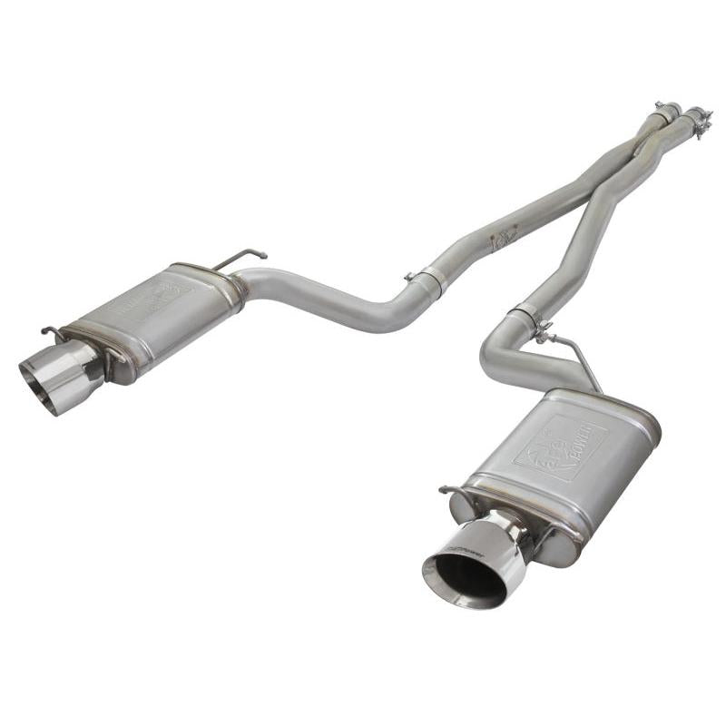 aFe Mach Force-Xp 3in CB Stainless Steel Dual Exhaust System w/Polished Tips 09-15 Cadillac CTS-V-SR1 Performance