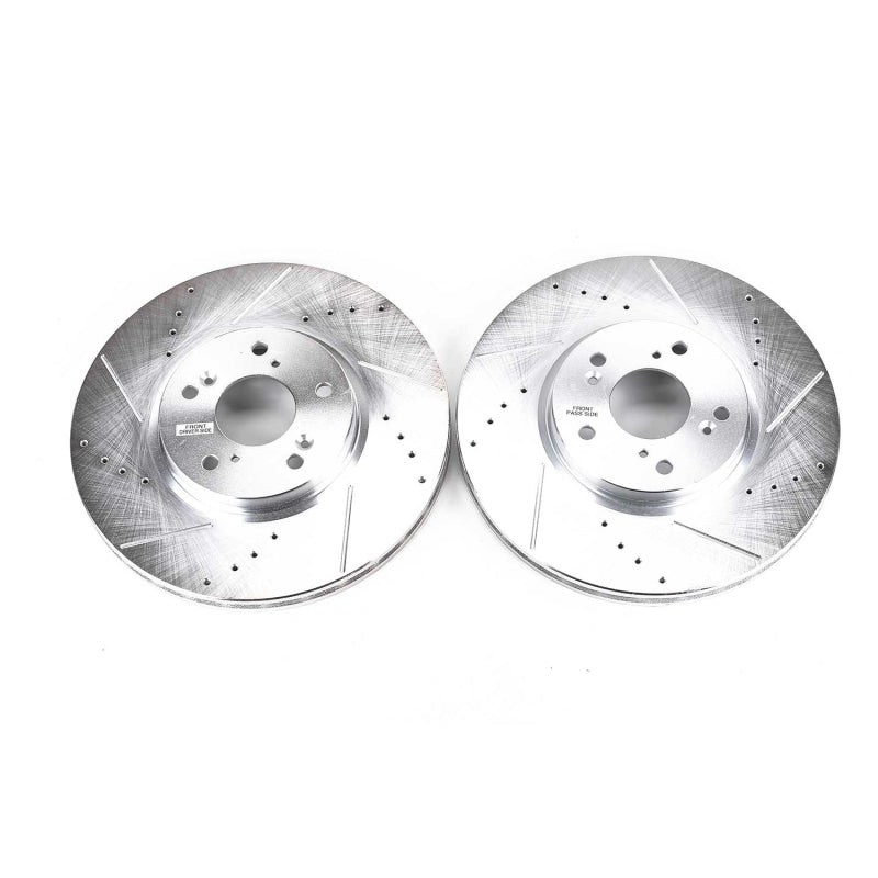 Power Stop 04-08 Acura TL Front Evolution Drilled & Slotted Rotors - Pair-SR1 Performance