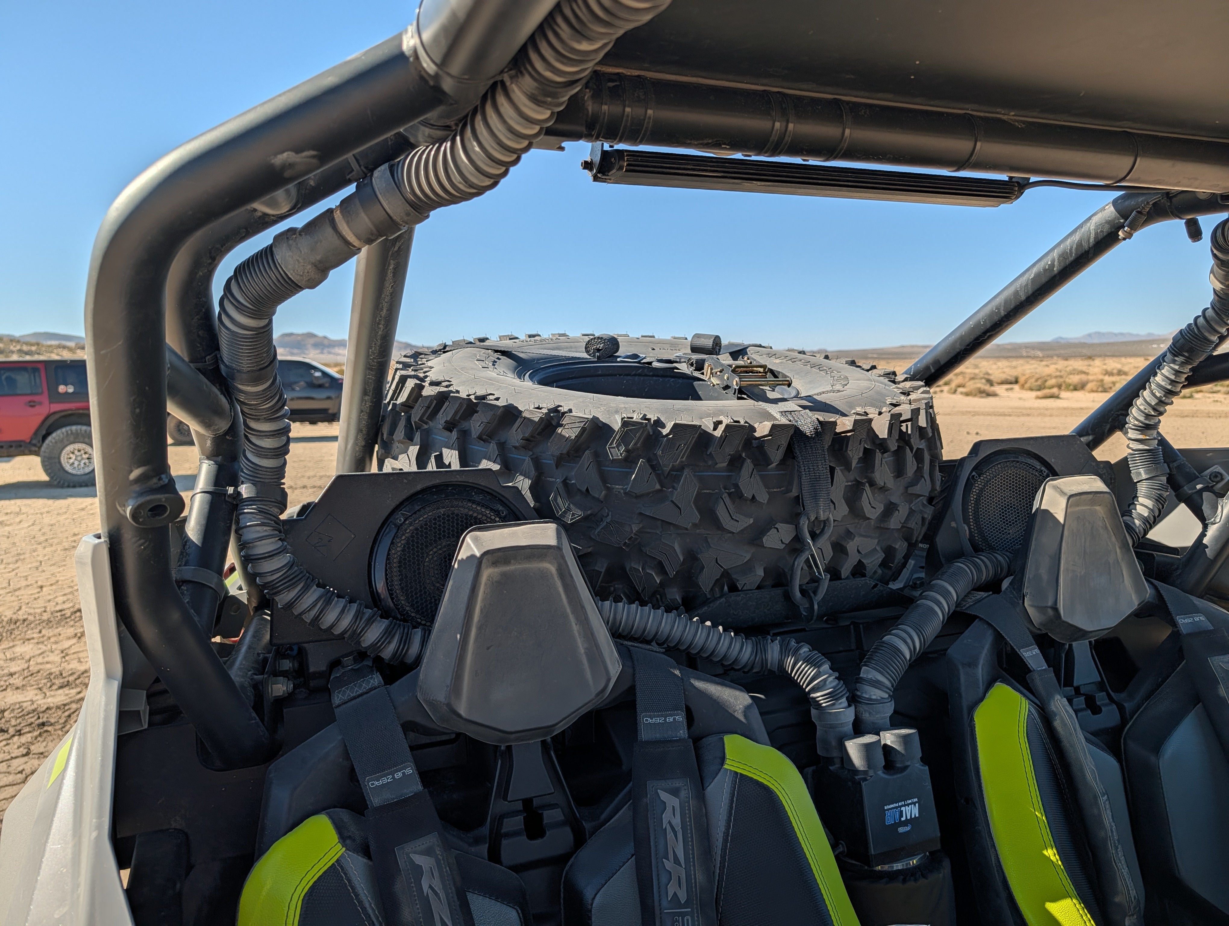 Spare Tire Mount with Dual Flag Mounts for Polaris RZR Pro XP, Pro S, Turbo R & Pro R 2020-2026 UTV