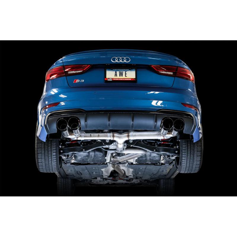 AWE Tuning Audi 8V S3 Track Edition Exhaust w/Diamond Black Tips 102mm