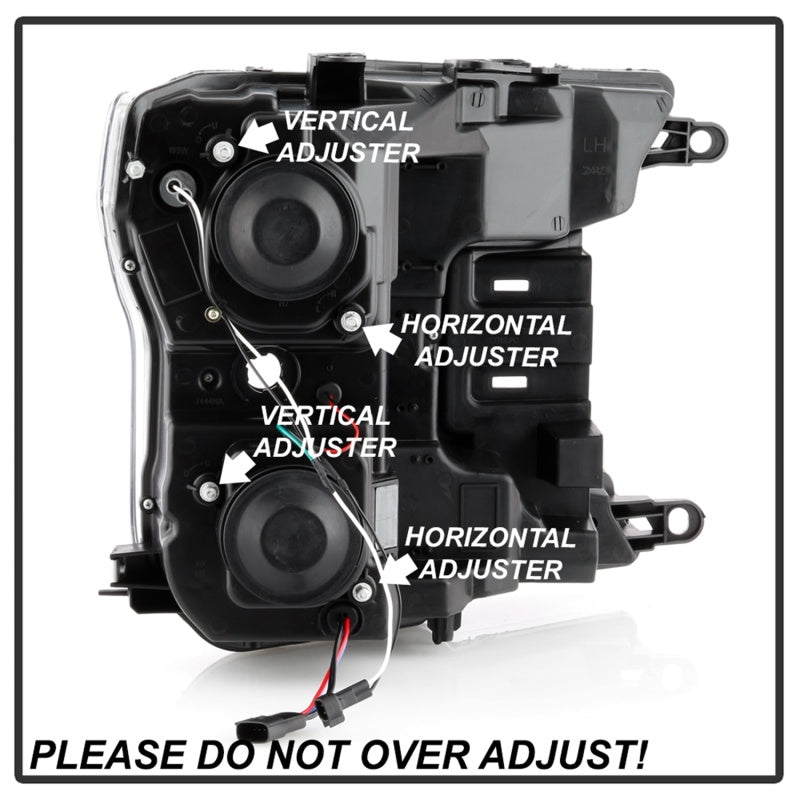 Spyder 18-19 Ford F-150 Projector Headlights - Halogen Model Only - Black PRO-YD-FF15018-LB-BK-SR1 Performance