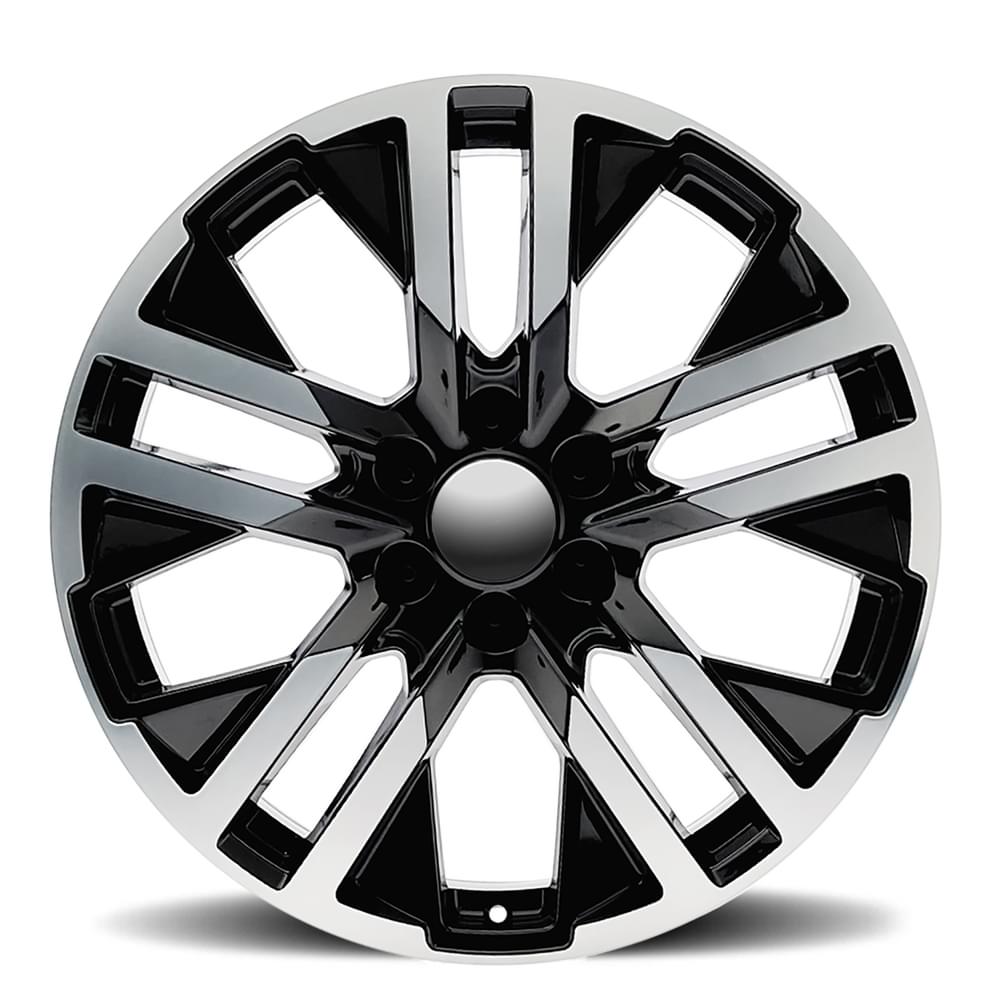 FR 96 – GMC CARBONPRO REPLICA WHEELS-Gloss Black Machine Face 22x9 6x5.5 + 28 HB 78.1