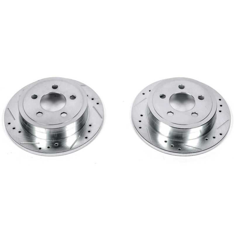 Power Stop 03-07 Jeep Liberty Rear Evolution Drilled & Slotted Rotors - Pair-SR1 Performance