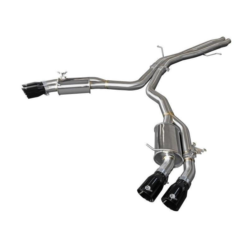 aFe 18-20 Audi RS5 Coupe MACH Force-Xp 3in to 2.5in 304 SS Axle-Back Exhaust System (Quad Black Tip)-SR1 Performance