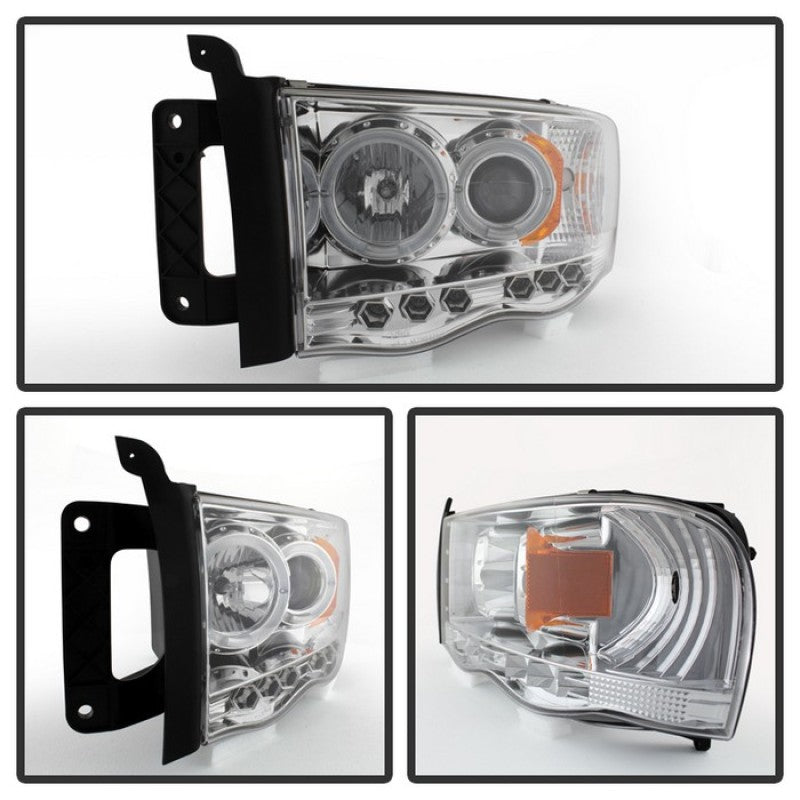 Spyder Dodge Ram 1500 02-05/Ram 2500 03-05 Projector Headlights LED Halo LED Chrm PRO-YD-DR02-HL-C-SR1 Performance