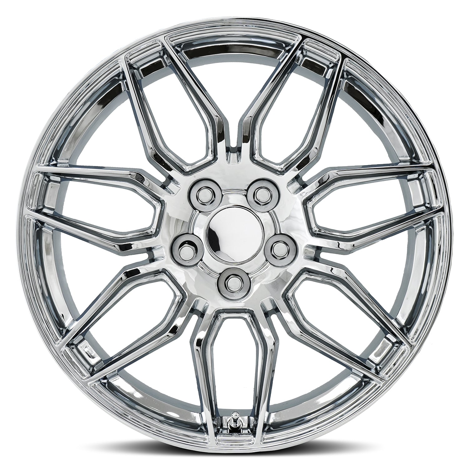 FR 401 – C8 ZO6 CORVETTE REPLICA WHEELS-Chrome 19x10 5x4.75 + 40 HB 70.3