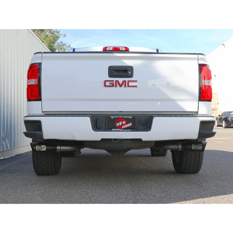 aFe Gemini XV 3in 304 SS Cat-Back Exhaust w/ Cutout 09-18 GM Trucks 4.3L/4.8L/5.3L w/ Black Tips