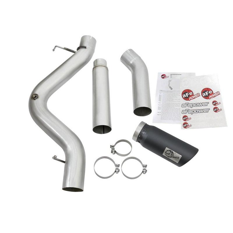 aFe Atlas Exhaust 5in DPF-Back Aluminized Steel w/ Black Tips 16-17 GM Diesel Truck V8-6.6L (td)-SR1 Performance