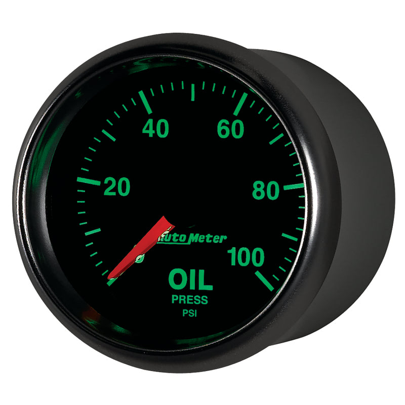 Autometer GS Series 2-1/16in Oil Pressure Gauge 100PSI Electric Full Sweep-SR1 Performance