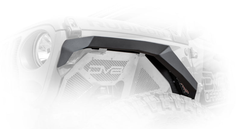 DV8 Offroad 2018+ Jeep Wrangler JL Armor Fenders with LED Turn Signal Lights (Set of 4)