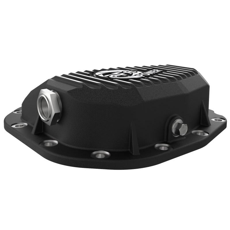 aFe Rear Differential Cover (Black Machined; Pro Series); 15-19 Ford F-150 V6-2.7L (t) (12-Bolt)