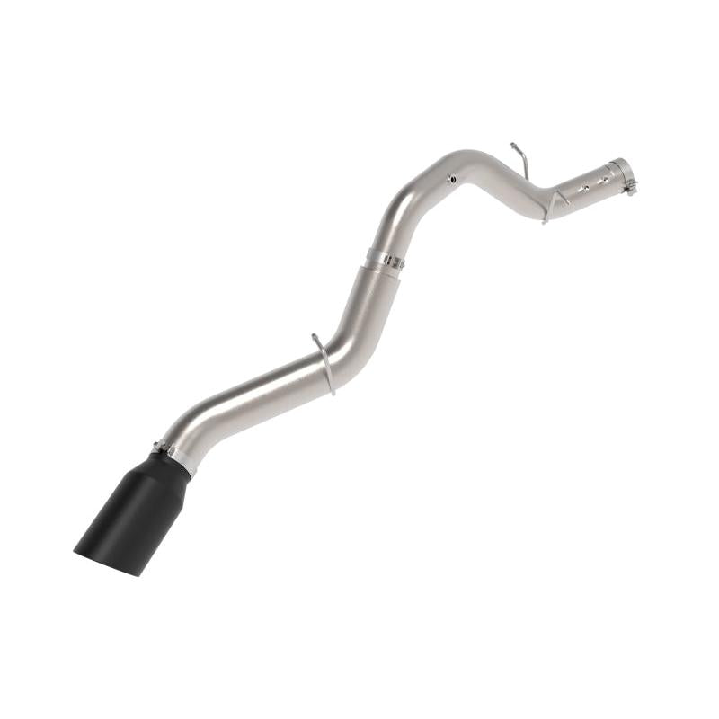 aFe Large Bore-HD 5in 409SS DPF-Back Exhaust System w/Blk Tip 24-25 GM Diesel Trucks V8-6.6L(td) L5P