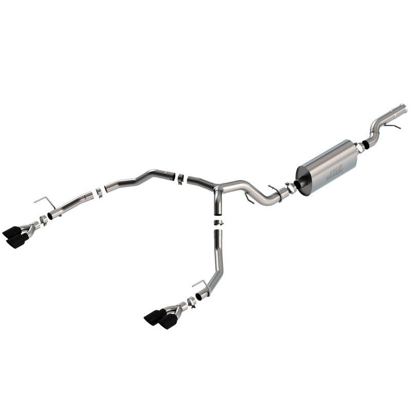 Borla 21-22 Chevrolet Tahoe 6.2L V8 2/4WD 4DR T-304 SS Touring Cat-Back Exhaust w/ Black Chrome Tips