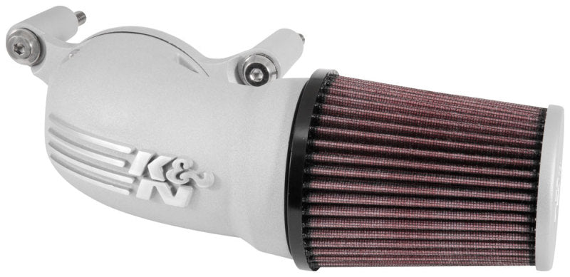 K&N 01-17 Harley Davidson Softail / Dyna FI Performance Air Intake System Silver-SR1 Performance