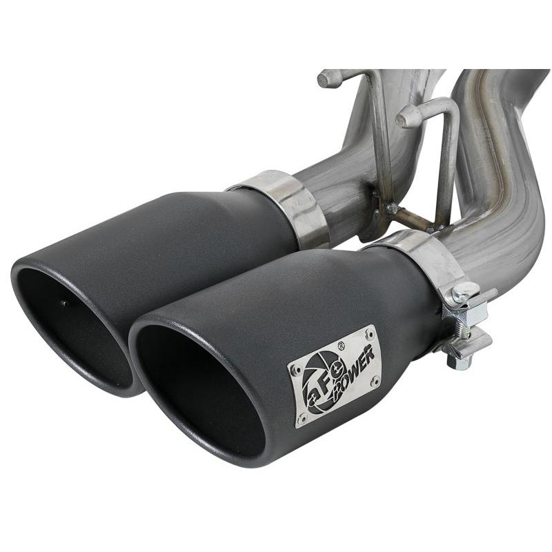 aFe Rebel Series Cat-Back 2.5in Dual Center Exit SS Exhaust w/ Black Tips 07-14 Jeep Wrangler V6-SR1 Performance