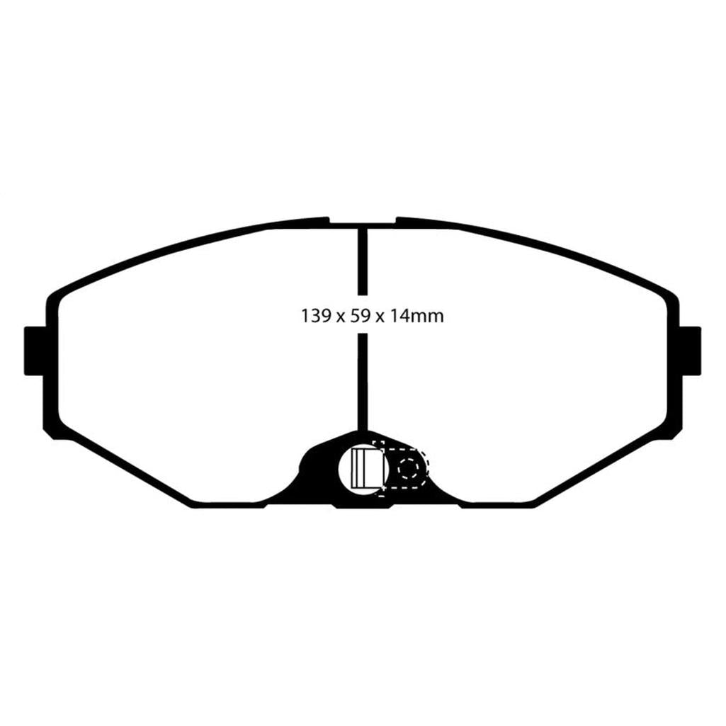 EBC Redstuff Ceramic Low Dust Front Brake Pads for Infiniti J30 (1993-1997)