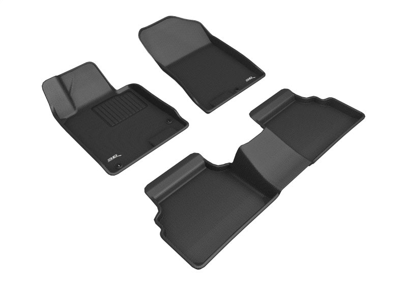 3D MAXpider 20+ Hyundai Sonata Kagu 1st & 2nd Row Floormats - Black-SR1 Performance