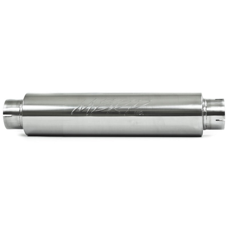 MBRP Universal Quiet Tone Muffler 4in Inlet/Outlet 24in Body 6in Dia 30in Overall T409