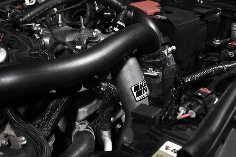 K&N 2023 Ford Bronco Raptor 3.0L V6 Aluminum Charge Pipe Kit - Gunmetal Gray-SR1 Performance