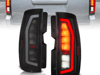Anzo 07-14 Chevrolet Suburban / GMC Yukon Black Full LED Tail Light Assembly with Smoke Lens