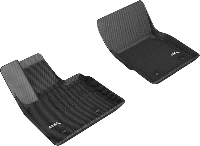 3D MAXpider 18-21 Alfa Romeo Stelvio / Stelvio Quadrifoglio Kagu 1st Row Floormats - Black-SR1 Performance
