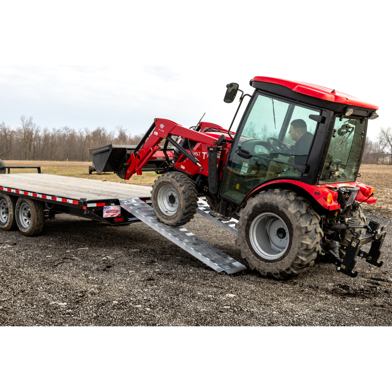 Gen-Y Heavy-Duty 10ft Aluminum Loading Ramps 15in x 120in 5K Capacity Per Ramp - Pair