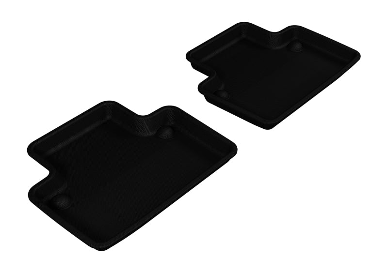 3D MAXpider 2003-2014 Volvo XC90 Kagu 2nd Row Floormats - Black-SR1 Performance