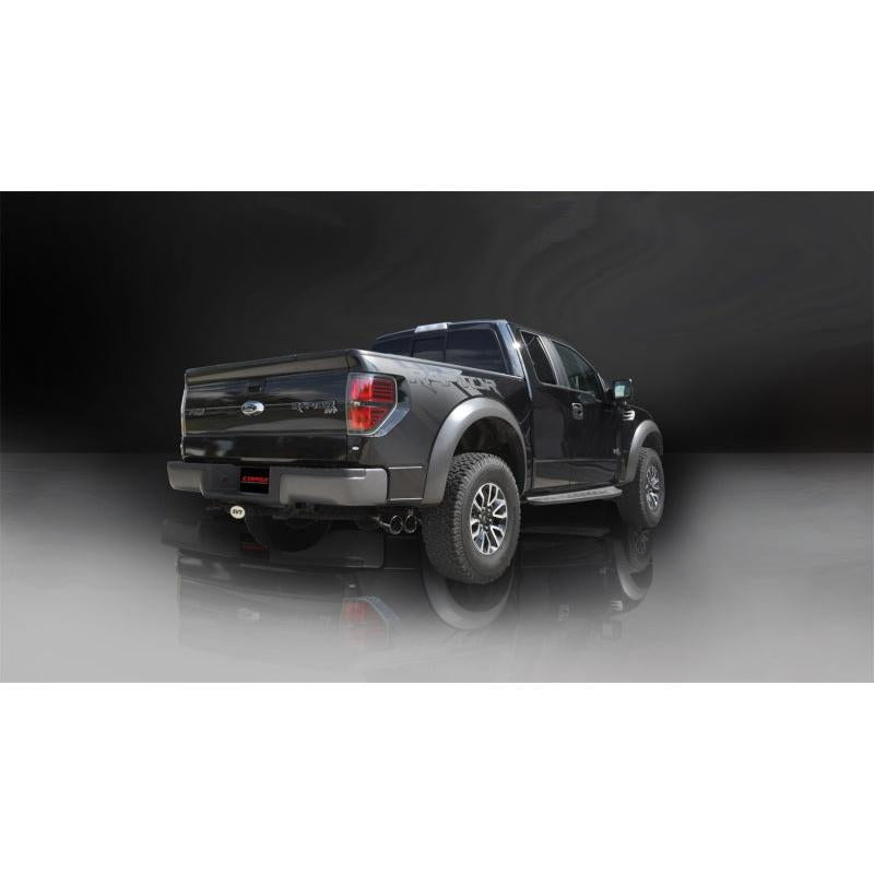 Corsa 2011-2014 Ford F-150 Raptor 6.2L V8 133in Wheelbase Black Xtreme Cat-Back Exhaust