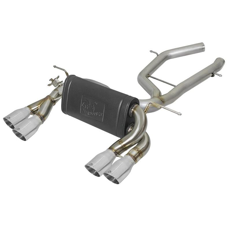 aFe MACH Force-Xp 2-1/2in SS Axle Back Exhaust w/Polished Tips 15+ BMW M3/M4 (F80/F82) L6 3.0L (tt)-SR1 Performance