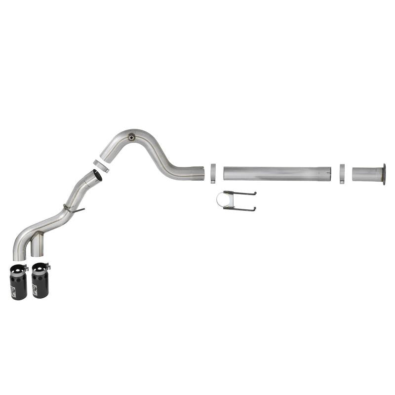 aFe Power 15-16 Ford F250/F350 6.7L Diesel Rebel XD 4in 409 SS DPF-Back Exhaust System - Black Tips-SR1 Performance
